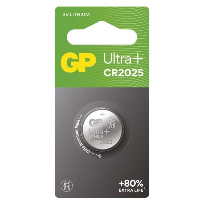 Lithiová knoflíková baterie GP Ultra plus CR2025, 1 ks