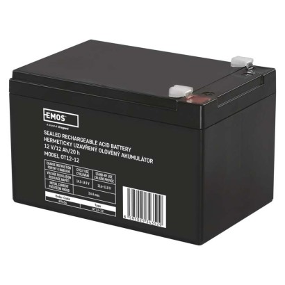 Bezúdržbový olověný akumulátor 12 V/12 Ah, faston 6,3 mm