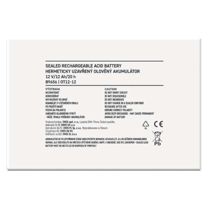 Bezúdržbový olověný akumulátor 12 V/12 Ah, faston 6,3 mm