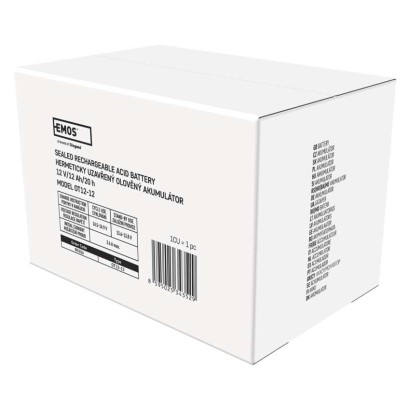 Bezúdržbový olověný akumulátor 12 V/12 Ah, faston 6,3 mm