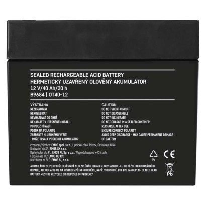 Bezúdržbový olověný akumulátor 12 V/40 Ah M6