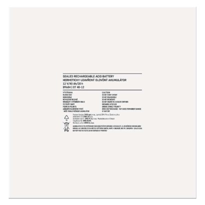 Bezúdržbový olověný akumulátor 12 V/40 Ah M6