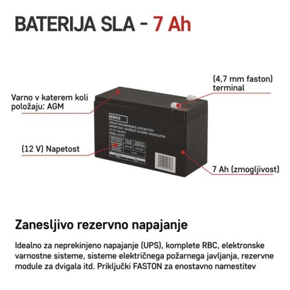 Svinčeni akumulator SLA 12V 7AH