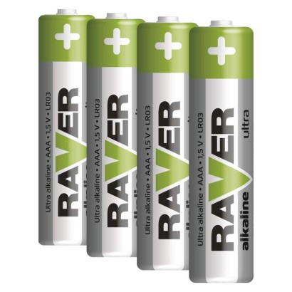 Alkaline Batterien RAVER LR03 (AAA), 4 Stk.