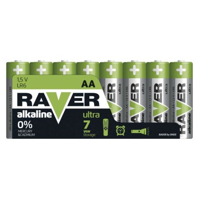 Alkaline Batterien RAVER LR6 (AA), 8 Stk.