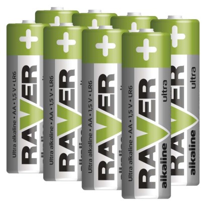 Alkaline Batterien RAVER LR6 (AA), 8 Stk.