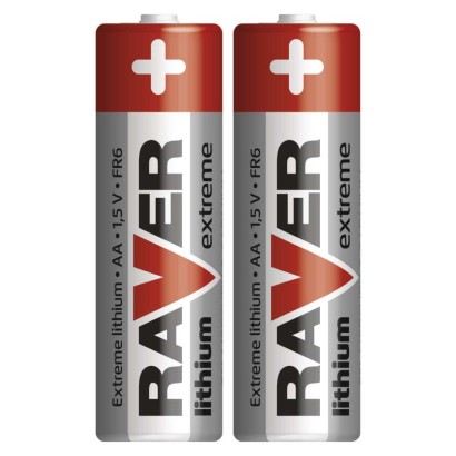 Lithium Batterien RAVER FR6 (AA), 2 Stk.