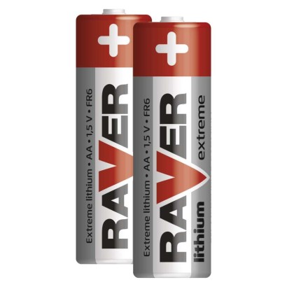 Lithium Batterien RAVER FR6 (AA), 2 Stk.
