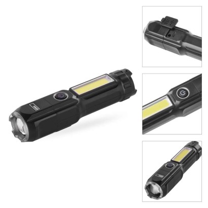 LED-es újratölthető műanyag zseblámpa P3214, 150 lm