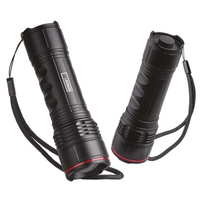 Ročna LED svetilka, 500 lm, 4× AAA, fokus, kovinska