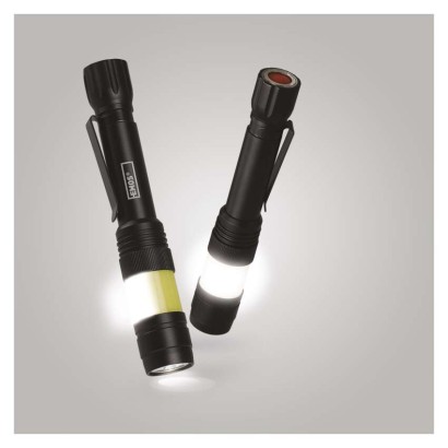 EMOS COB LED fém zseblámpa, 2xAAA, 180lm, IP44