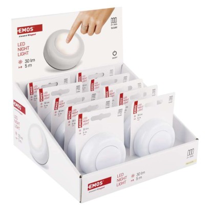 Nočna lučka 4 LED 3× AAA, 10 kos, box