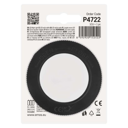 Nočna lučka 4 LED 3× AAA, 10 kos, box