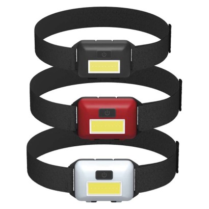 COB LED čelovka P3538, 110 lm, 3x AAA, 12 ks, box