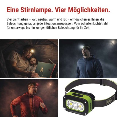 LED aufladbare Stirnlampe P3545, 175 lm, Li-Pol 800 mAh