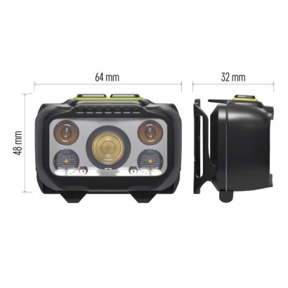 LED nabíjecí čelovka P3546, 550 lm, 110 m, Li-Pol 1000 mAh / 3× AAA