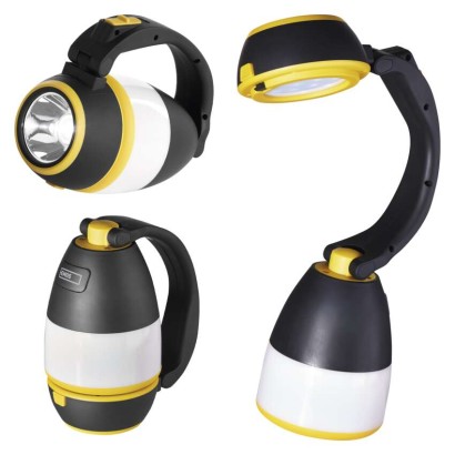 LED multifunkční kempingová svítilna P4008, 215 lm, 3× AA