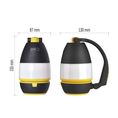 LED multifunkční kempingová svítilna P4008, 215 lm, 3× AA