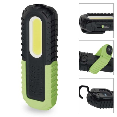 COB LED + LED įkraunamas darbo žibintas P4531, 400 lm, 2000 mAh