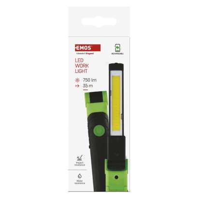COB LED nabíjecí svítilna P4540, 750 lm, 2000 mAh