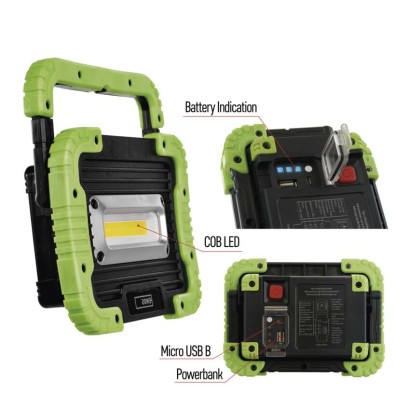COB LED nabíjací pracovný reflektor P4533, 1000 lm, 4400 mAh