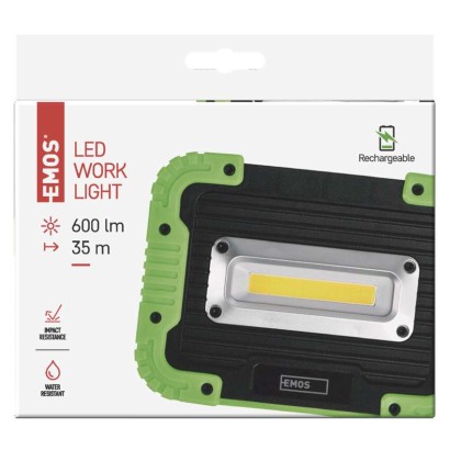 Polnilna LED delovna svetilka 5 W COB, 600 lm, 3000 mAh