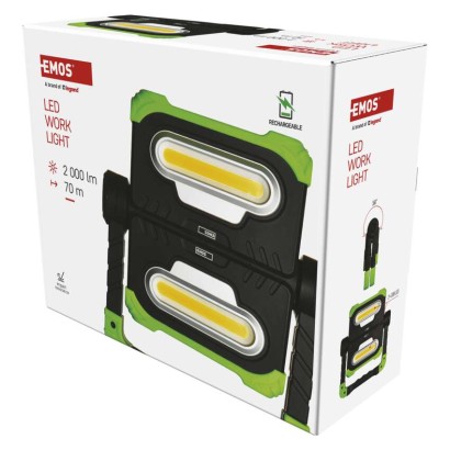 COB LED nabíjací pracovný reflektor P4536, 2000 lm, 8000 mA