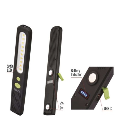 SMD LED + LED įkraunamas darbo žibintas P4538, 700 lm, 1200 mAh