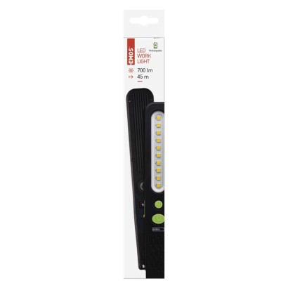 SMD LED + LED įkraunamas darbo žibintas P4538, 700 lm, 1200 mAh