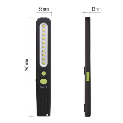 SMD LED + LED įkraunamas darbo žibintas P4538, 700 lm, 1200 mAh