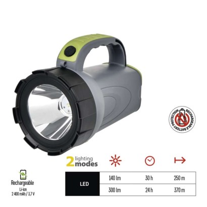LED nabíjecí svítilna P2311, 300 lm, 2400 mAh
