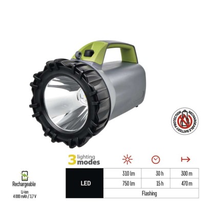 Latarka ładowalna LED, 750 lm 4000 mAh