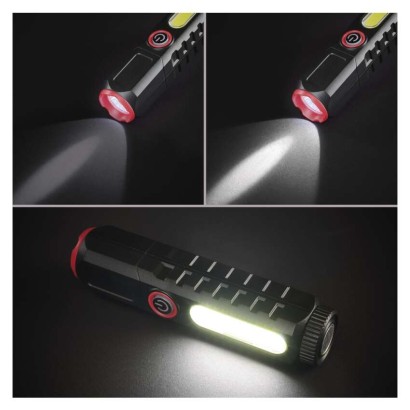 LED nabíjecí plastová svítilna P4720, 120 lm, 10 ks, display box