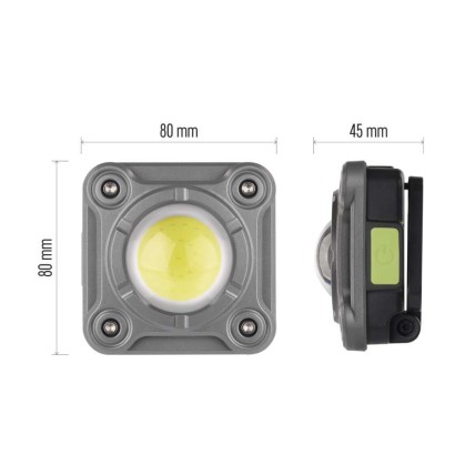 Polnilna LED delovna svetilka COB, 1200 lm, 2000 mAh
