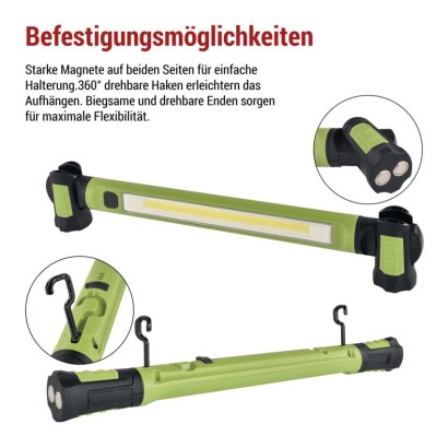 COB LED-Taschenlampe P4545, 1000 lm, 2600 mAh, wiederaufladbar