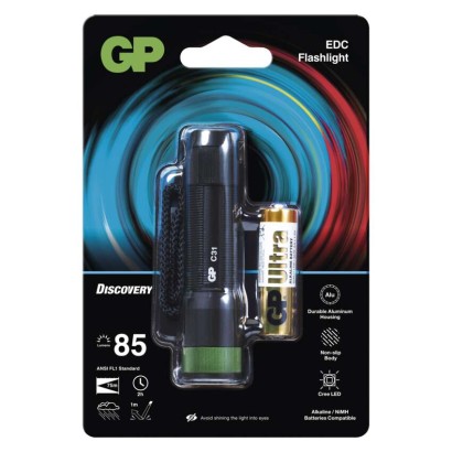 GP LED Zseblámpa C31 + 1× AA GP Ultra elem