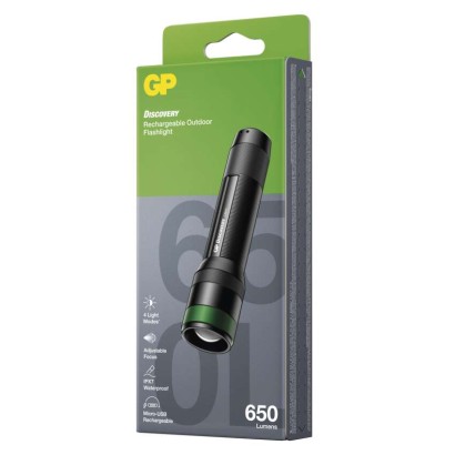 CREE LED nabíjecí ruční svítilna GP Discovery CR41, 650 lm