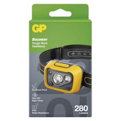 LED pracovní čelovka GP Discovery CHW53, 280 lm