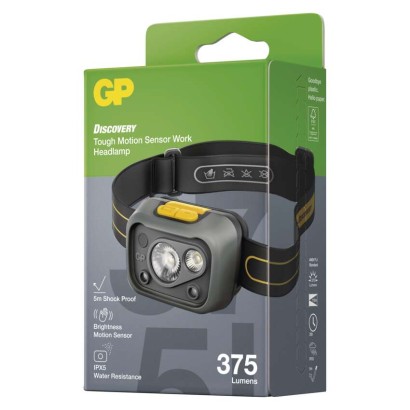 LED čelovka GP Discovery CHW54, 375 lm
