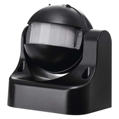 Bewegungsmelder (PIR-Sensor) IP44 1200W Schwarz