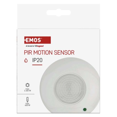 PIR senzor (pohybové čidlo) IP20 1200W, bílý