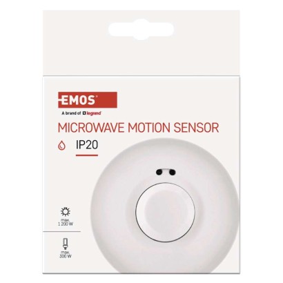 Mikrohullámú érzékelő (mozgásérzékelő) IP20 1200W, fehér
