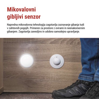 Mikrovalovni senzor (senzor gibanja) IP20 1200 W, bel