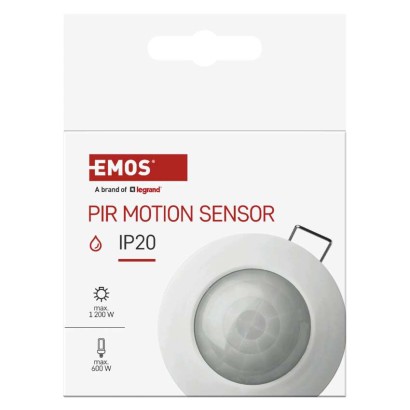 PIR senzor (pohybové čidlo) IP20 1200W, bílý