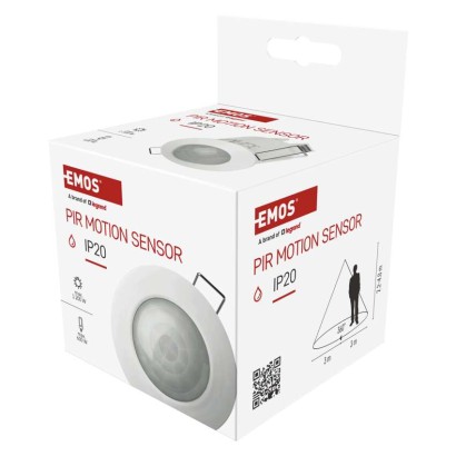 PIR senzor (pohybové čidlo) IP20 1200W, bílý