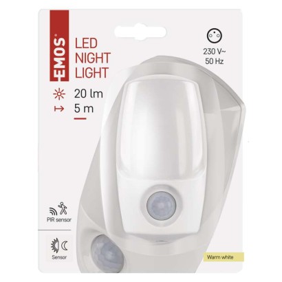 Nočna lučka LED 230V s PIR senzorjem gibanja
