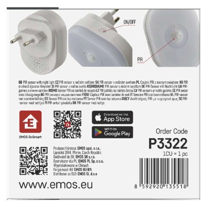 GoSmart PIR-Sensor (Bewegungssensor) mit Nachtlicht, WiFi