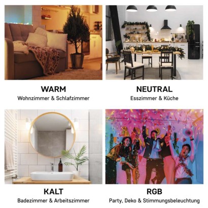 LED Lampe GoSmart A60 / E27 / 11 W (75 W) / 1 050 lm / RGB / dimmbar / WiFi