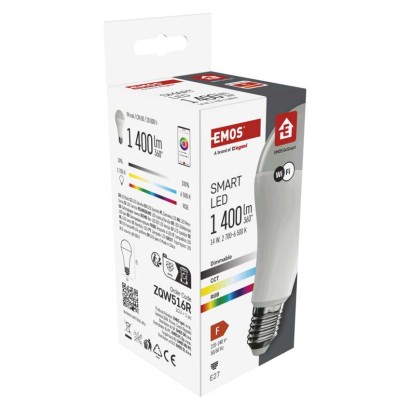 LED Lampe GoSmart A65 / E27 / 14 W (94 W) / 1 400 lm / RGB / dimmbar / WiFi