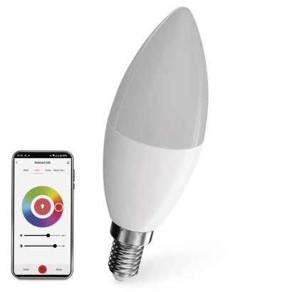 LED Lampe GoSmart Candle / E14 / 4,8 W (40 W) / 470 lm / RGB / dimmbar / WiFi